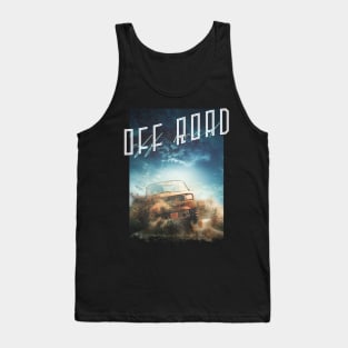 Off Road Vehicle Text in Dark Black background Tank Top